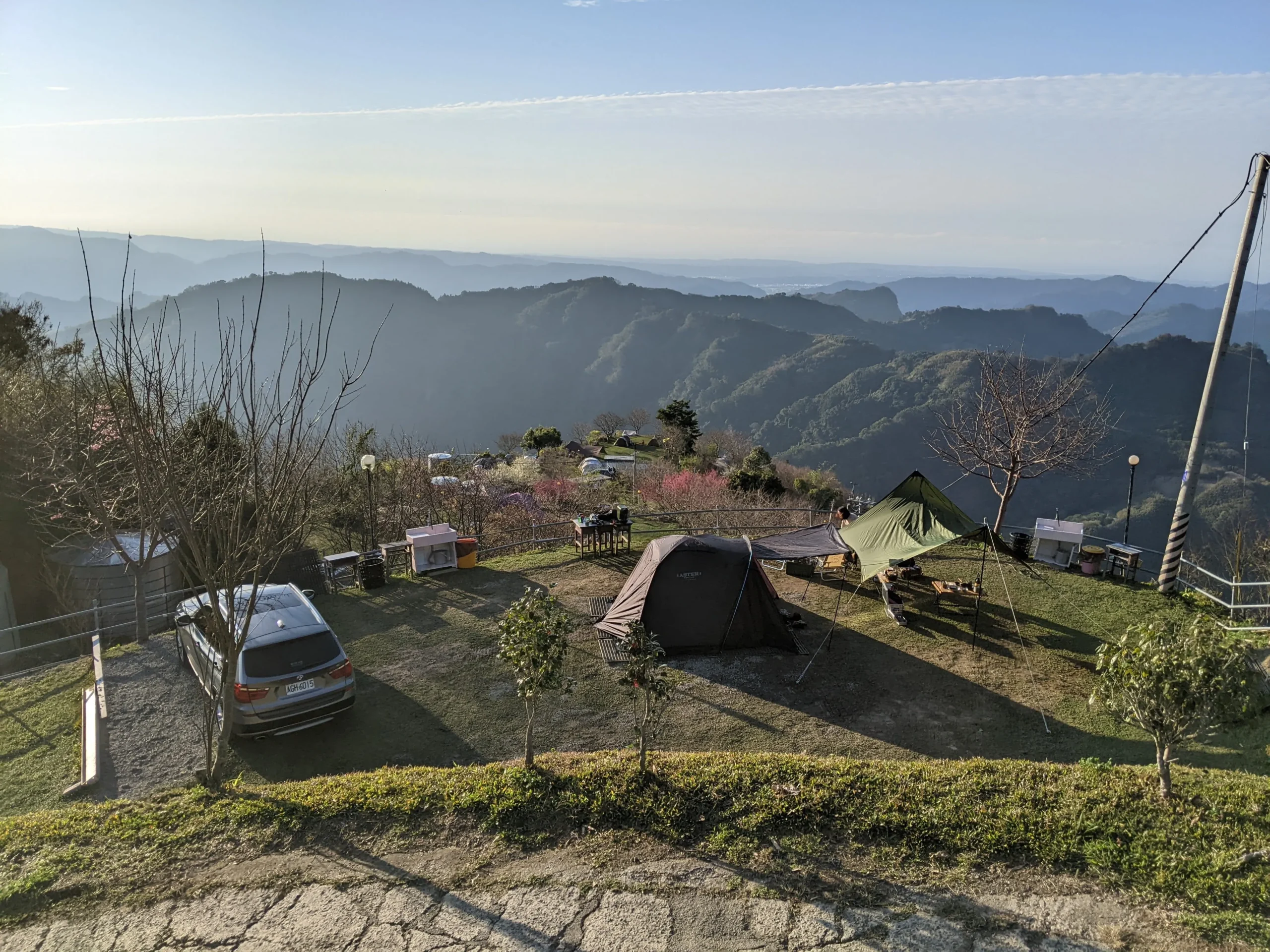 露營／初次露營就遇到美麗晚霞！苗栗司馬限山嵐露營區很新手友善